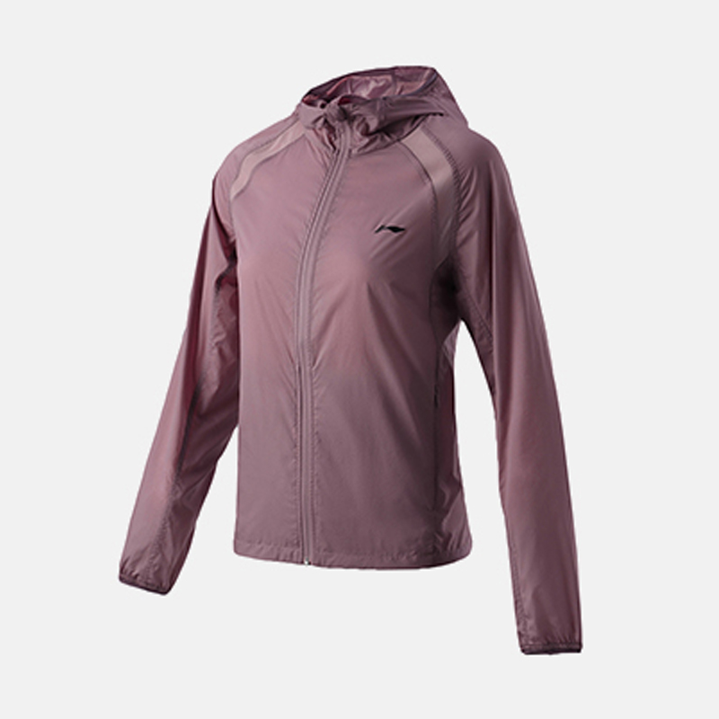 AFDR126李宁风衣女夏季官方跑步训练防晒长袖外套抗紫外线连帽修身运动服