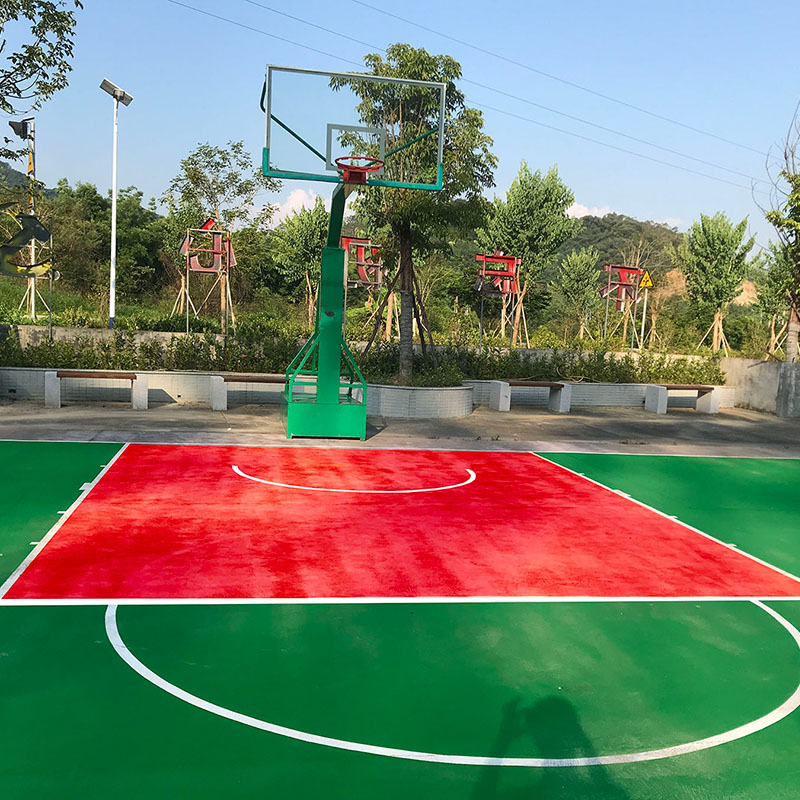 网球场小区体育场地等材料建设施工硅pu篮球场地胶