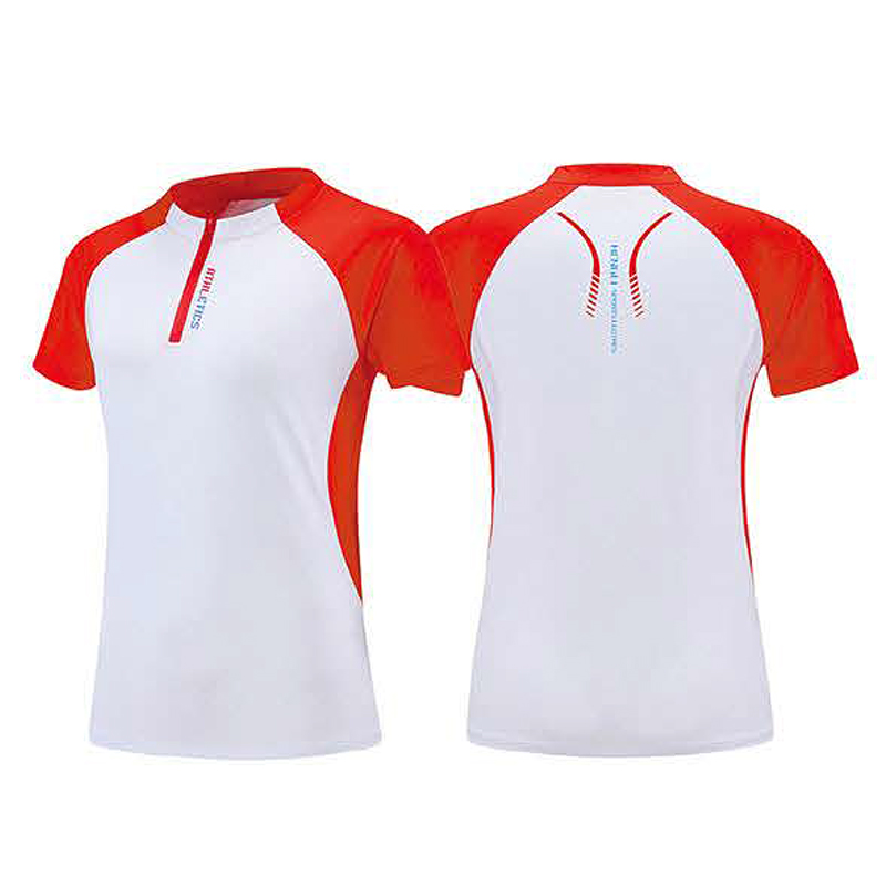 情侣款 拼接锦纶冰爽珠地短袖T恤 1804AB