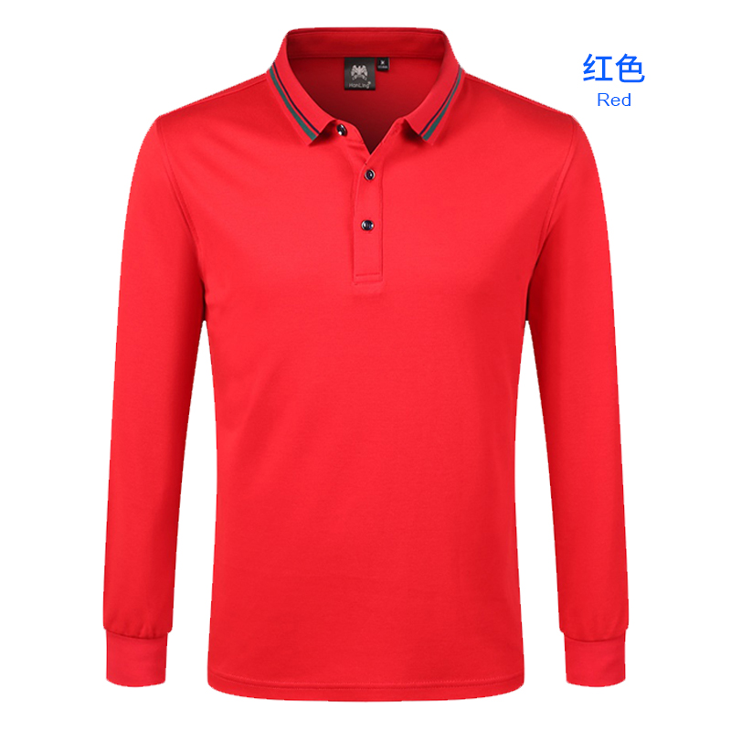 9056韩领双面铜氨丝光长袖POLO衫